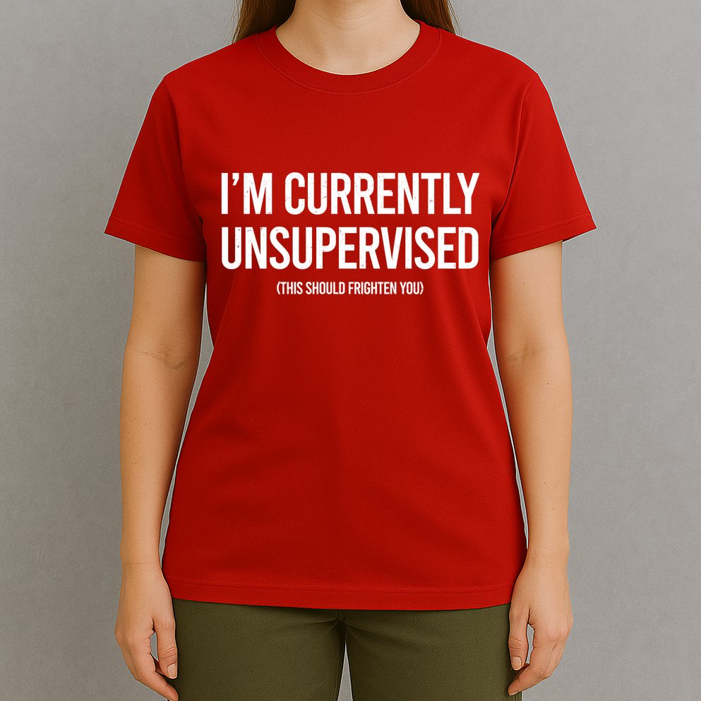 Funny Im Currently Unsupervised This Should Frighten You T-Shirt
