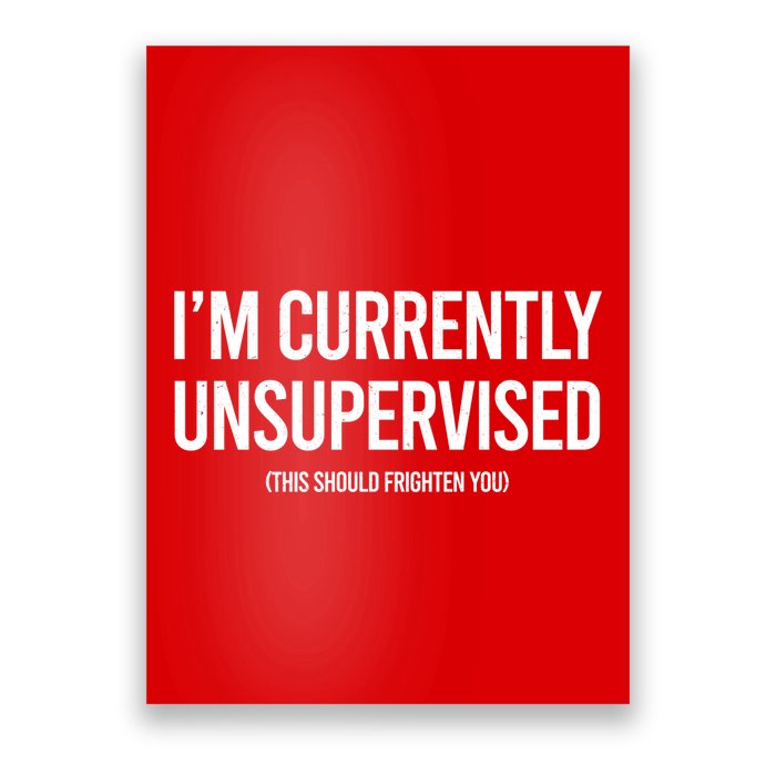 Funny Im Currently Unsupervised This Should Frighten You Poster