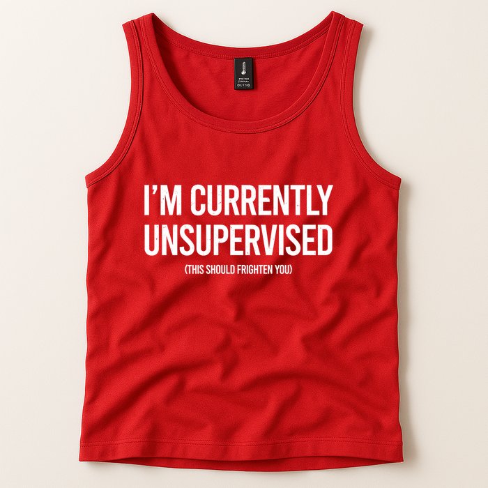 Funny Im Currently Unsupervised This Should Frighten You Tank Top