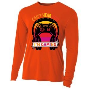 Funny I Cant Hear You I Am Gaming Valentine Xmas Bday Gift Cooling Performance Long Sleeve Crew