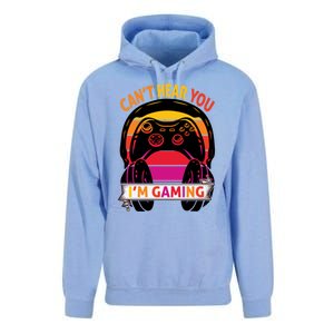 Funny I Cant Hear You I Am Gaming Valentine Xmas Bday Gift Unisex Surf Hoodie