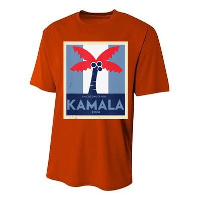 Funny IM Coconuts For Kamala Meme 2024 President Election Performance Sprint T-Shirt