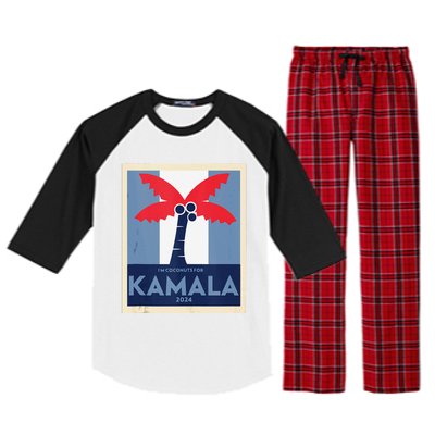 Funny IM Coconuts For Kamala Meme 2024 President Election Raglan Sleeve Pajama Set