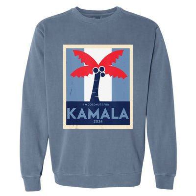 Funny IM Coconuts For Kamala Meme 2024 President Election Garment-Dyed Sweatshirt