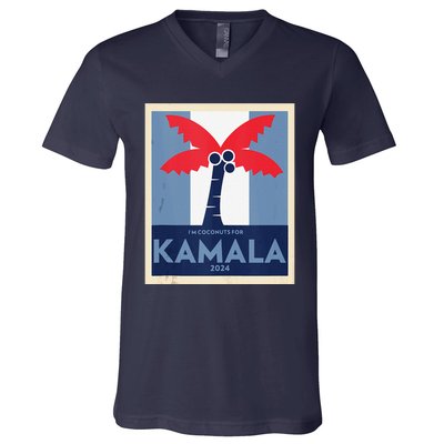 Funny IM Coconuts For Kamala Meme 2024 President Election V-Neck T-Shirt