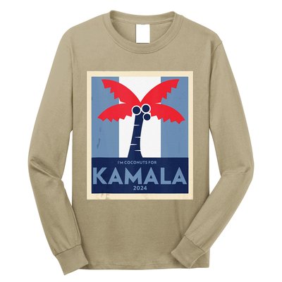 Funny IM Coconuts For Kamala Meme 2024 President Election Long Sleeve Shirt