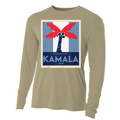 Funny IM Coconuts For Kamala Meme 2024 President Election Cooling Performance Long Sleeve Crew