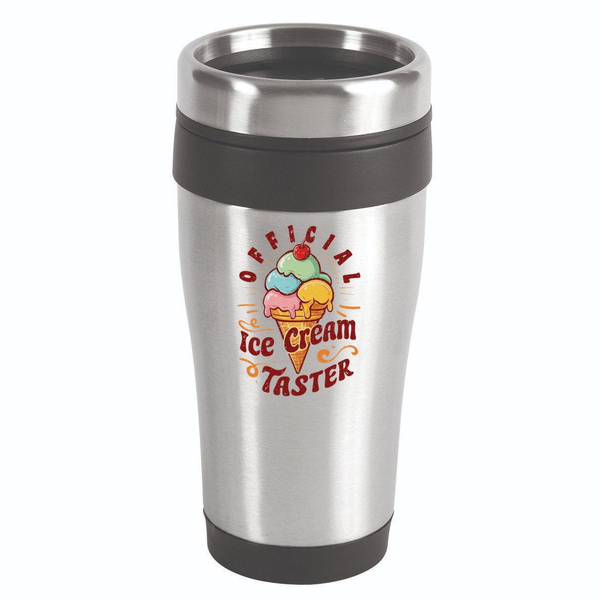 Funny Ice Cream Taster Adult 16oz Travel Tumbler