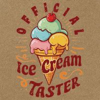 Funny Ice Cream Taster Adult Cotton Canvas Backpack