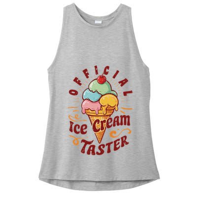 Funny Ice Cream Taster Adult Ladies PosiCharge Tri-Blend Wicking Tank