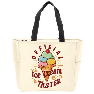 Funny Ice Cream Taster Adult Zip Tote Bag