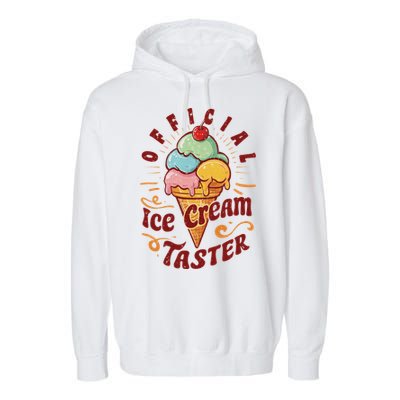 Funny Ice Cream Taster Adult Garment-Dyed Fleece Hoodie