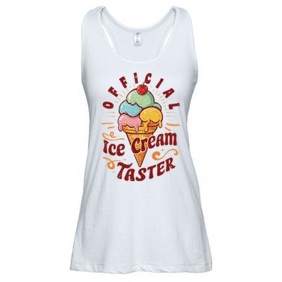 Funny Ice Cream Taster Adult Ladies Essential Flowy Tank
