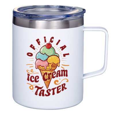 Funny Ice Cream Taster Adult 12oz Stainless Steel Coffee Mug