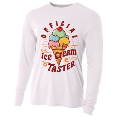 Funny Ice Cream Taster Adult Cooling Performance Long Sleeve Crew