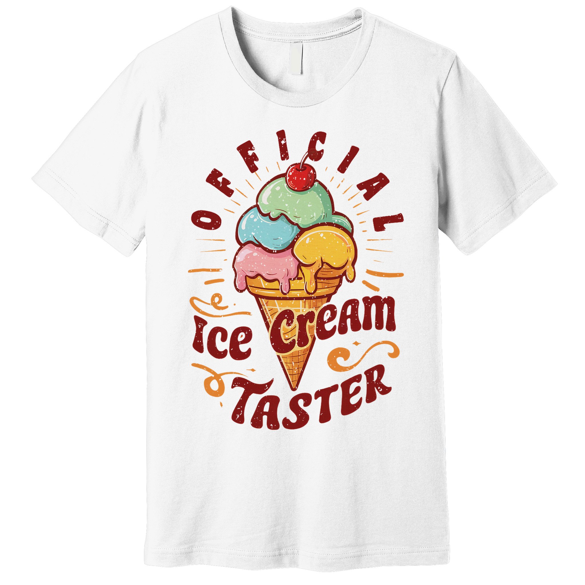 Funny Ice Cream Taster Adult Premium T-Shirt