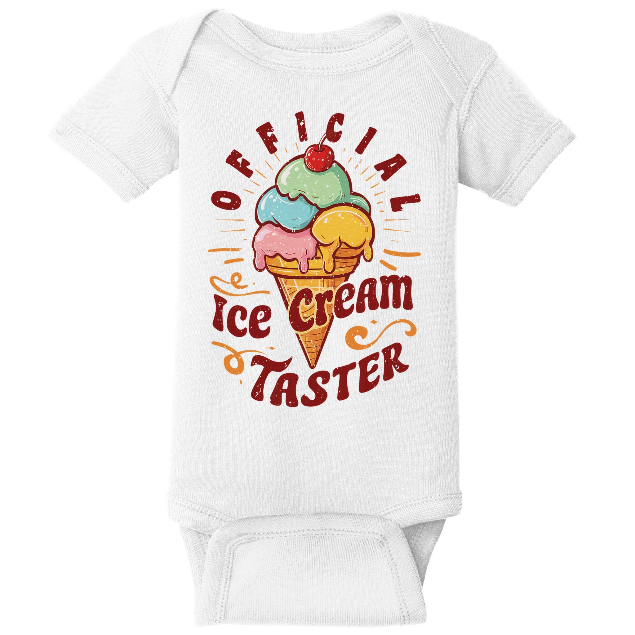 Funny Ice Cream Taster Adult Baby Bodysuit