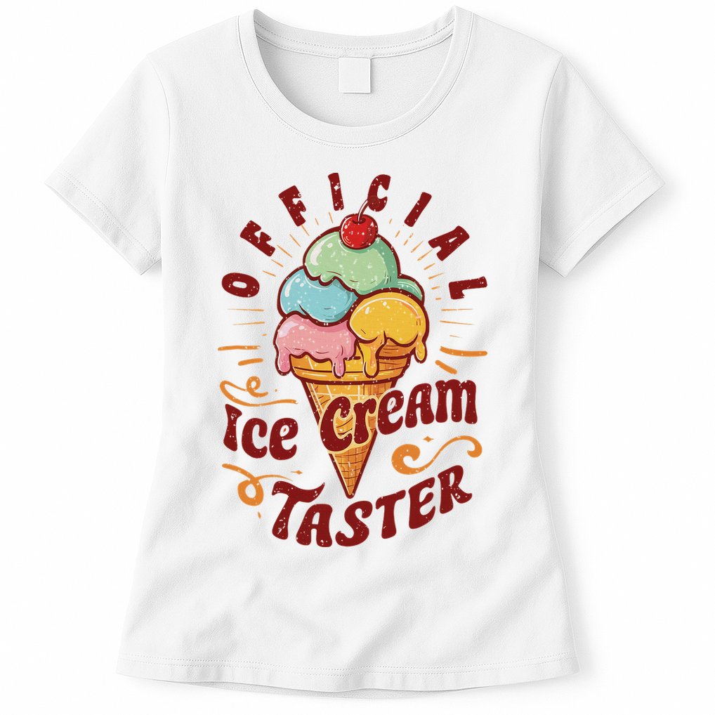 Funny Ice Cream Taster Adult Womens T-Shirt