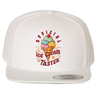 Funny Ice Cream Taster Adult Wool Snapback Cap
