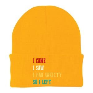 Funny I Came I Saw For Women Humor Retro For Women Knit Cap Winter Beanie