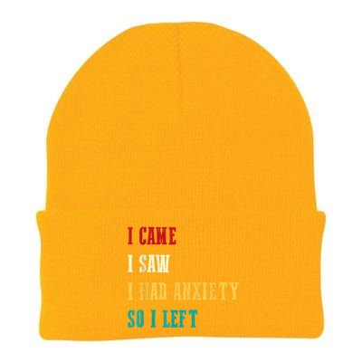 Funny I Came I Saw For Women Humor Retro For Women Knit Cap Winter Beanie