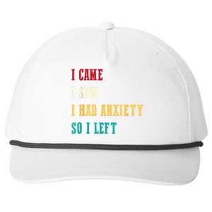 Funny I Came I Saw For Women Humor Retro For Women Snapback Five-Panel Rope Hat