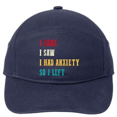 Funny I Came I Saw For Women Humor Retro For Women 7-Panel Snapback Hat