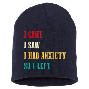 Funny I Came I Saw For Women Humor Retro For Women Short Acrylic Beanie