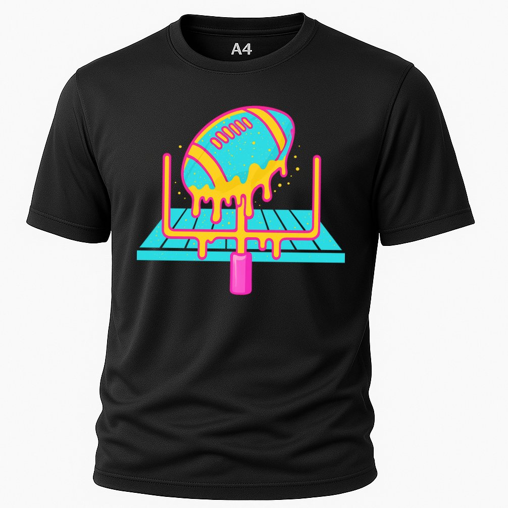 Football Ice Cream Drip Cooling Performance Crew T-Shirt