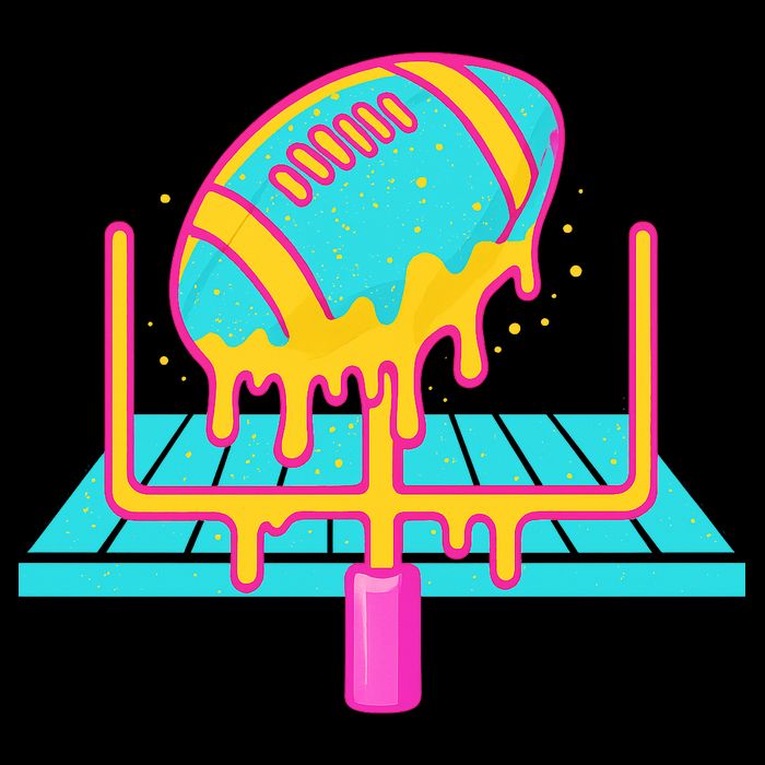 Football Ice Cream Drip Cooling Performance Crew T-Shirt