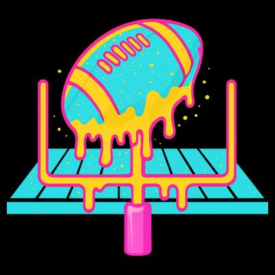 Football Ice Cream Drip T-Shirt