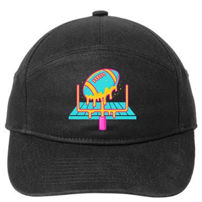 Football Ice Cream Drip 7-Panel Snapback Hat