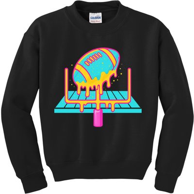 Football Ice Cream Drip Kids Sweatshirt