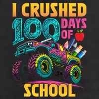 Funny I Crushed 100 Days Of School Monster Truck 11oz C Handle Ceramic Mug