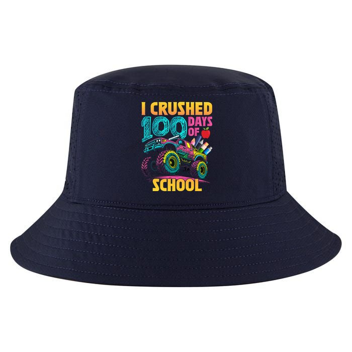 Funny I Crushed 100 Days Of School Monster Truck Cool Comfort Performance Bucket Hat