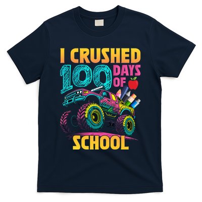 Funny I Crushed 100 Days Of School Monster Truck T-Shirt