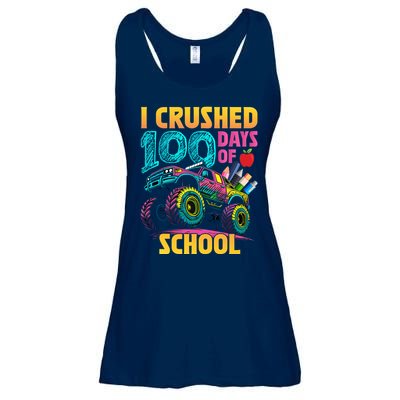 Funny I Crushed 100 Days Of School Monster Truck Ladies Essential Flowy Tank
