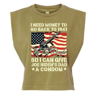 Funny I Can Give Joe Bidens Dad A Condom Garment-Dyed Women's Muscle Tee