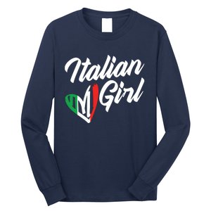 Funny Italy Culture Italian Roots Cute Italian Girl Long Sleeve Shirt