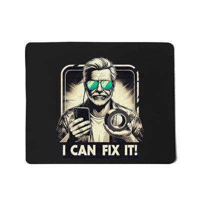 Funny I Can Fix It Duct Tape Man Design Mousepad