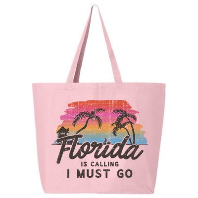 Florida Is Calling I Must Go Summer Vacation Gift 25L Jumbo Tote