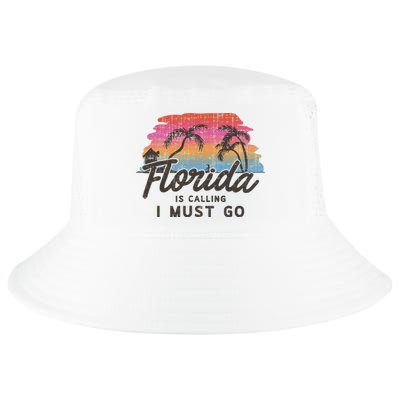 Florida Is Calling I Must Go Summer Vacation Gift Cool Comfort Performance Bucket Hat
