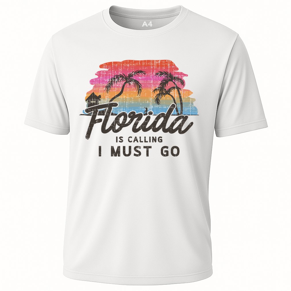 Florida Is Calling I Must Go Summer Vacation Gift Performance Shirt