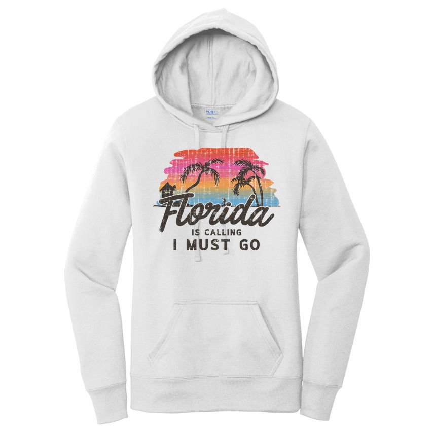 Florida Is Calling I Must Go Summer Vacation Gift Women's Pullover Hoodie