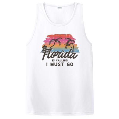 Florida Is Calling I Must Go Summer Vacation Gift PosiCharge Competitor Tank