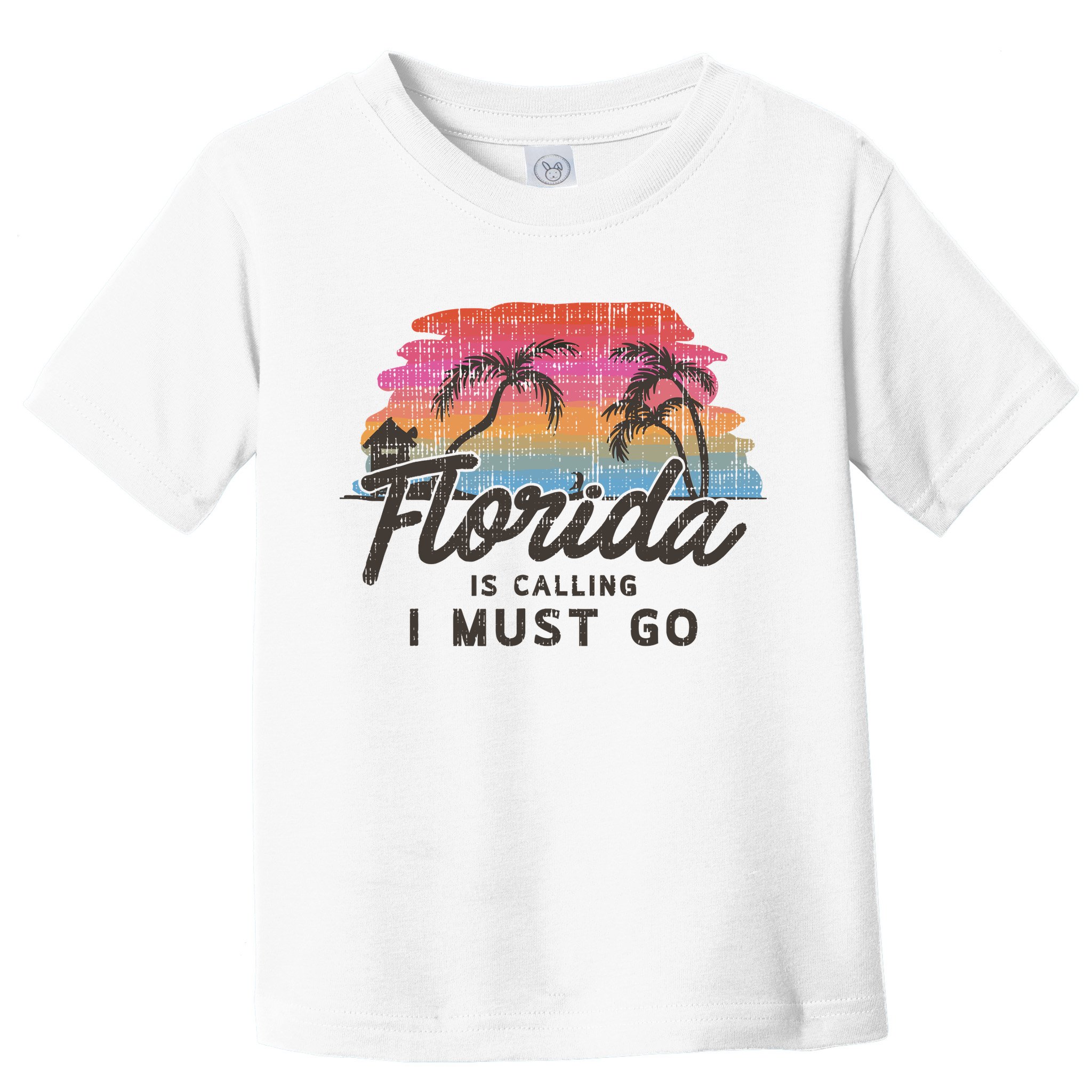 Florida Is Calling I Must Go Summer Vacation Gift Toddler T-Shirt
