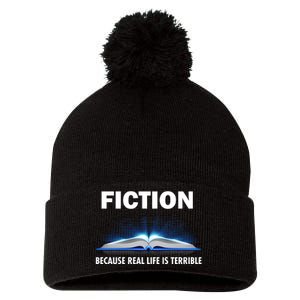 Fiction Because Real Life Is Terrible Pom Pom 12in Knit Beanie