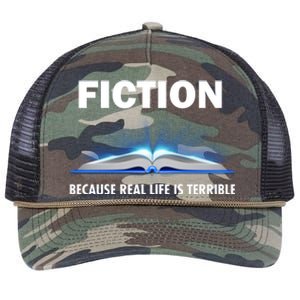 Fiction Because Real Life Is Terrible Retro Rope Trucker Hat Cap