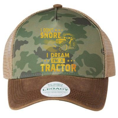 Funny I Dont Snore I Dream Im A Tractor Tee For Dad Fun Tractor Gift Legacy Tie Dye Trucker Hat