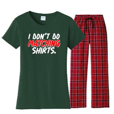 Funny I Don't Do Matchong Shirts Women's Flannel Pajama Set